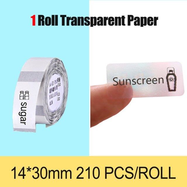 NiiMbot Thermal Transparent Printer Paper Waterproof Oil Proof White  Kitchen Cosmetics Name Date price Labels for D11 Printer